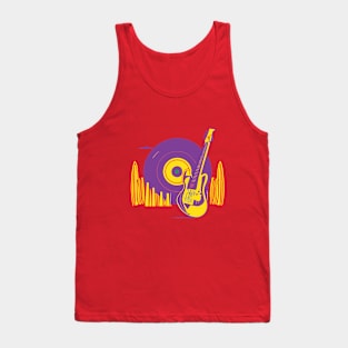 Music Disk music lover icon design Tank Top